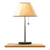 ai gegenereerd sticker van een slaapkamer tafel lamp Aan een transparant achtergrond - ai gegenereerd png