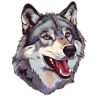 AI generated Sticker of a Wolf On a Transparent Background - Ai Generated png