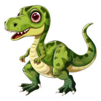 AI generated Sticker of a Cute Dinosaur On a Transparent Background - Ai Generated png