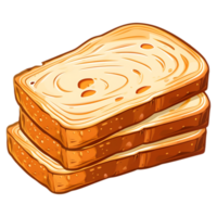 AI generated Sticker of a Bread Sliced On a Transparent Background - Ai Generated png