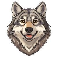 ai generiert Aufkleber von ein Wolf auf ein transparent Hintergrund - - ai generiert png