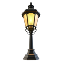 ai généré nuit ancien lumière lampe sur transparent Contexte - ai généré png