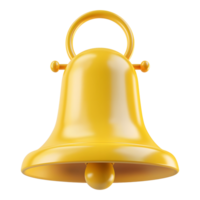 AI generated 3D Rendering of a Notification Bell Icon on Transparent Background - Ai Generated png