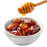 AI generated 3D Rendering of a Dates in a Bowl on Transparent Background - Ai Generated png