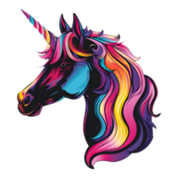 AI generated Sticker of a Cute Horse Unicorn On a Transparent Background - Ai Generated png