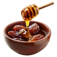 AI generated 3D Rendering of a Dates in a Bowl on Transparent Background - Ai Generated png