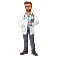 AI generated Sticker of a Doctor Standing On a Transparent Background - Ai Generated png