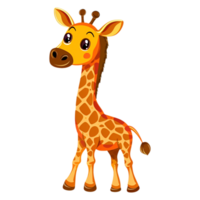 ai generiert Aufkleber von ein Giraffe auf ein transparent Hintergrund - - ai generiert png