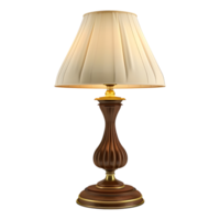 ai gegenereerd 3d renderen van een slaapkamer tafel nacht lamp Aan transparant achtergrond - ai gegenereerd png