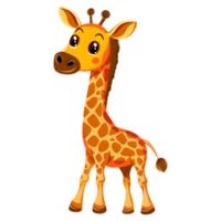 ai genererad klistermärke av en giraff på en transparent bakgrund - ai genererad png