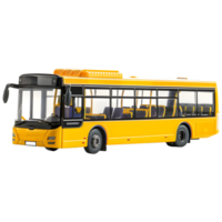 ai gegenereerd 3d renderen van een stad bus Aan transparant achtergrond - ai gegenereerd png