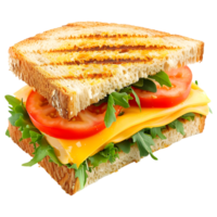 ai generiert 3d Rendern von ein lecker Sandwich auf transparent Hintergrund - - ai generiert png