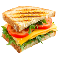 ai generato 3d interpretazione di un' gustoso Sandwich su trasparente sfondo - ai generato png