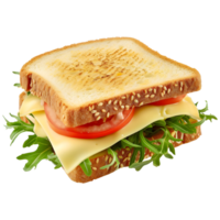 ai generato 3d interpretazione di un' gustoso Sandwich su trasparente sfondo - ai generato png