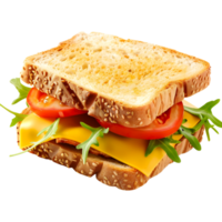 AI generated 3D Rendering of a Tasty Sandwich on Transparent Background - Ai Generated png