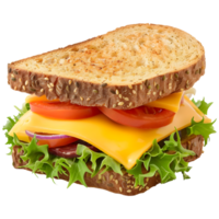 AI generated 3D Rendering of a Tasty Sandwich on Transparent Background - Ai Generated png