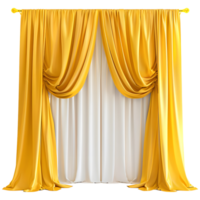 AI generated 3D Rendering of a Wall Colorful Curtains on Transparent Background - Ai Generated png