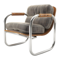 AI generated 3D Rendering of a Tubular Dining Chair on Transparent Background - Ai Generated png