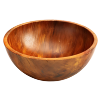 AI generated 3D Rendering of a Wooden Empty Bowl on Transparent Background - Ai Generated png