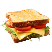 ai generato 3d interpretazione di un' gustoso Sandwich su trasparente sfondo - ai generato png