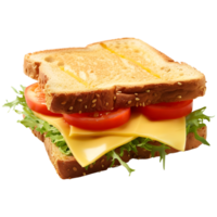 ai generiert 3d Rendern von ein lecker Sandwich auf transparent Hintergrund - - ai generiert png