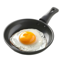 AI generated 3D Rendering of a Fried Egg in a Pan on Transparent Background - Ai Generated png