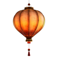 ai gegenereerd 3d renderen van een Chinese traditioneel lamp of lantaarn Aan transparant achtergrond - ai gegenereerd png