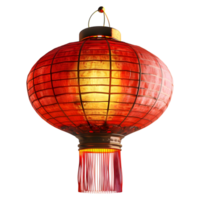 ai gegenereerd 3d renderen van een Chinese traditioneel lamp of lantaarn Aan transparant achtergrond - ai gegenereerd png