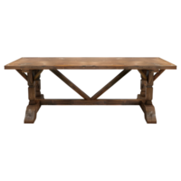 ai generado 3d representación de un vacío de madera mesa en transparente antecedentes - ai generado png