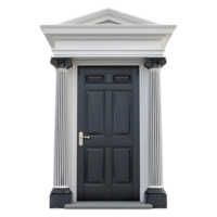 AI generated 3D Rendering of a House Front Door on Transparent Background - Ai Generated png