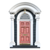 AI generated 3D Rendering of a House Front Door on Transparent Background - Ai Generated png