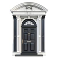 AI generated 3D Rendering of a House Front Door on Transparent Background - Ai Generated png