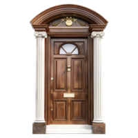 AI generated 3D Rendering of a House Front Door on Transparent Background - Ai Generated png