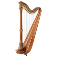 ai gegenereerd 3d renderen van een chromatisch harp Aan transparant achtergrond - ai gegenereerd png