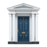 AI generated 3D Rendering of a House Front Door on Transparent Background - Ai Generated png