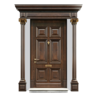 AI generated 3D Rendering of a House Front Door on Transparent Background - Ai Generated png