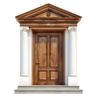 AI generated 3D Rendering of a House Front Door on Transparent Background - Ai Generated png