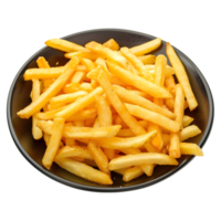 AI generated 3D Rendering of a Fries in a Plate on Transparent Background - Ai Generated png