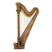 AI generated 3D Rendering of a Chromatic Harp on Transparent Background - Ai Generated png