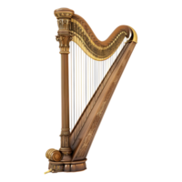 ai gegenereerd 3d renderen van een chromatisch harp Aan transparant achtergrond - ai gegenereerd png