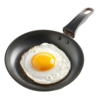 AI generated 3D Rendering of a Fried Egg in a Pan on Transparent Background - Ai Generated png