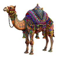 ai generato 3d interpretazione di un' arabo cammello su trasparente sfondo - ai generato png