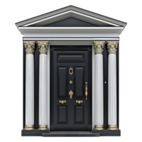 AI generated 3D Rendering of a House Front Door on Transparent Background - Ai Generated png