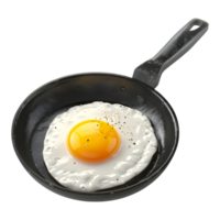 AI generated 3D Rendering of a Fried Egg in a Pan on Transparent Background - Ai Generated png