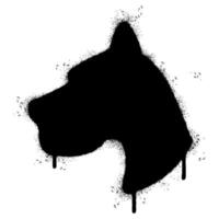 Spray Painted Graffiti dog icon Sprayed isolated with a white background. vector