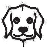 Spray Painted Graffiti dog icon Sprayed isolated with a white background. vector