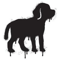 Spray Painted Graffiti dog icon Sprayed isolated with a white background. vector