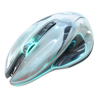 AI generated 3D Rendering of a Futuristic Computer Mouse on Transparent Background - Ai Generated png