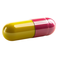 AI generated 3D Rendering of a Medicine Capsule or Pill on Transparent Background - Ai Generated png