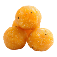 AI generated 3D Rendering of a Indian Traditional Moti choor Ladu Sweets on Transparent Background - Ai Generated png